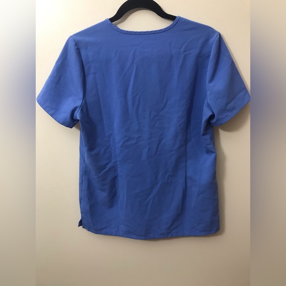 Figs Technical Womens Light Blue Scrub Two Pocket Style Top Size Small - Picture 8 of 12